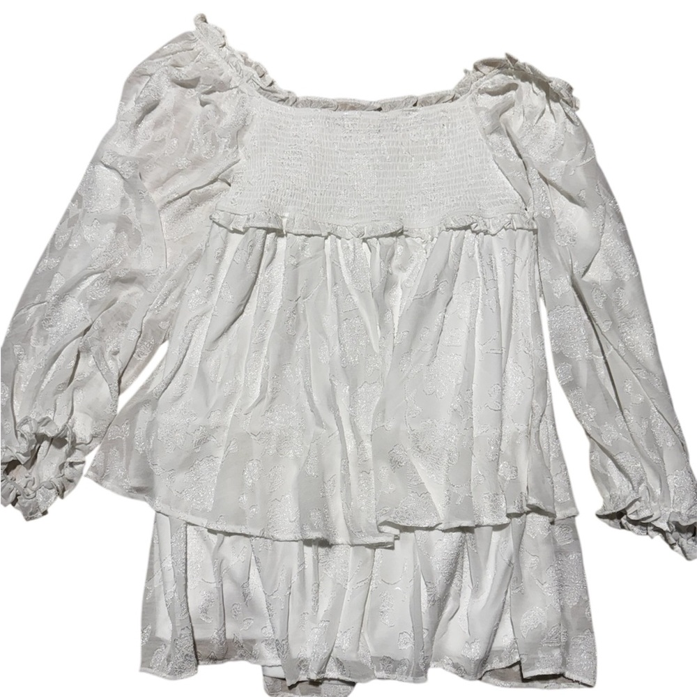 Altar'd State White Dress with Floral Lace Detail - Picture 2 of 7